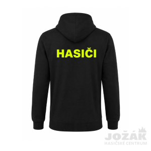 Jožák - Mikina černá se zipem HASIČI