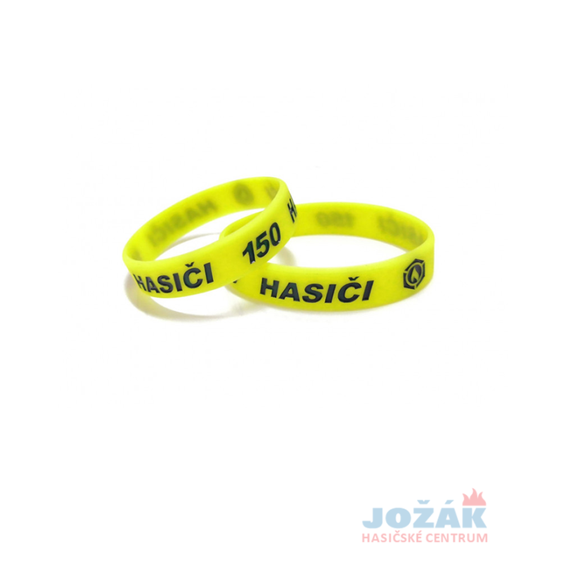 Jožák - Náramek silikonový s nápisem HASIČI, neon, 18 cm