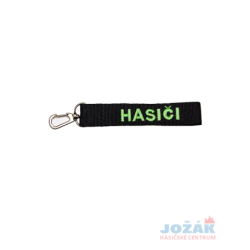 Jožák - Klíčenka černá s výšivkou HASIČI + karabina